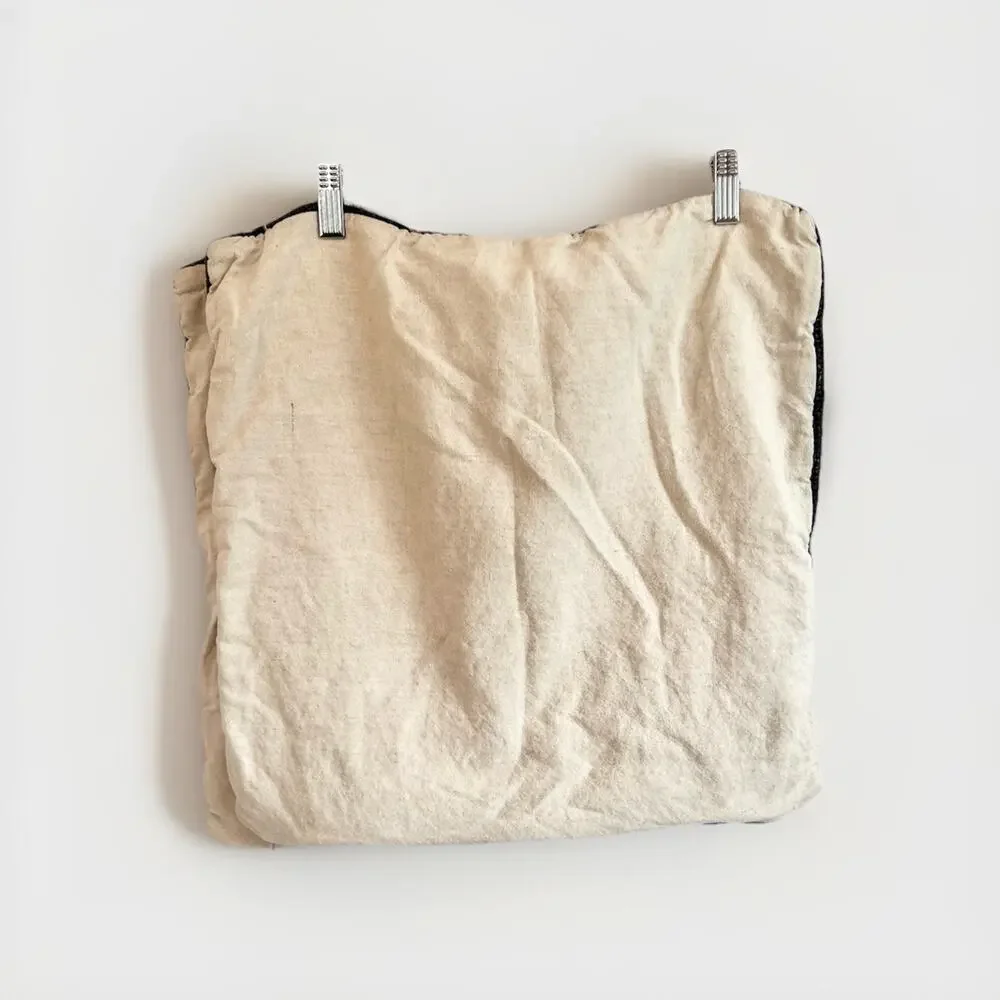 TWO Pottery Barn Faye Charcoal Textured 100% Linen Pillow Covers 20